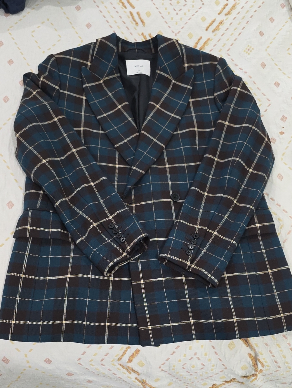 Wilfred Blue Plaid Blazer
